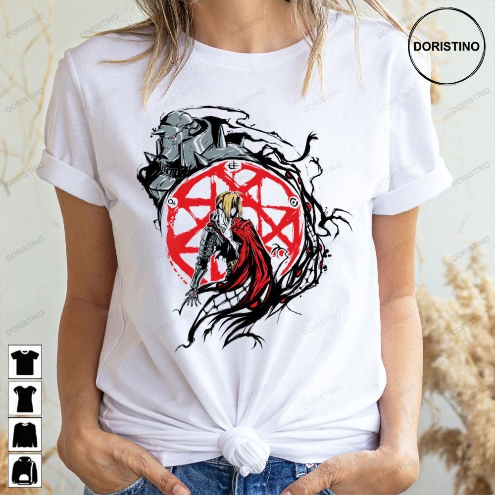 Red Black Art Fullmetal Alchemist Circle Doristino Limited Edition T-shirts