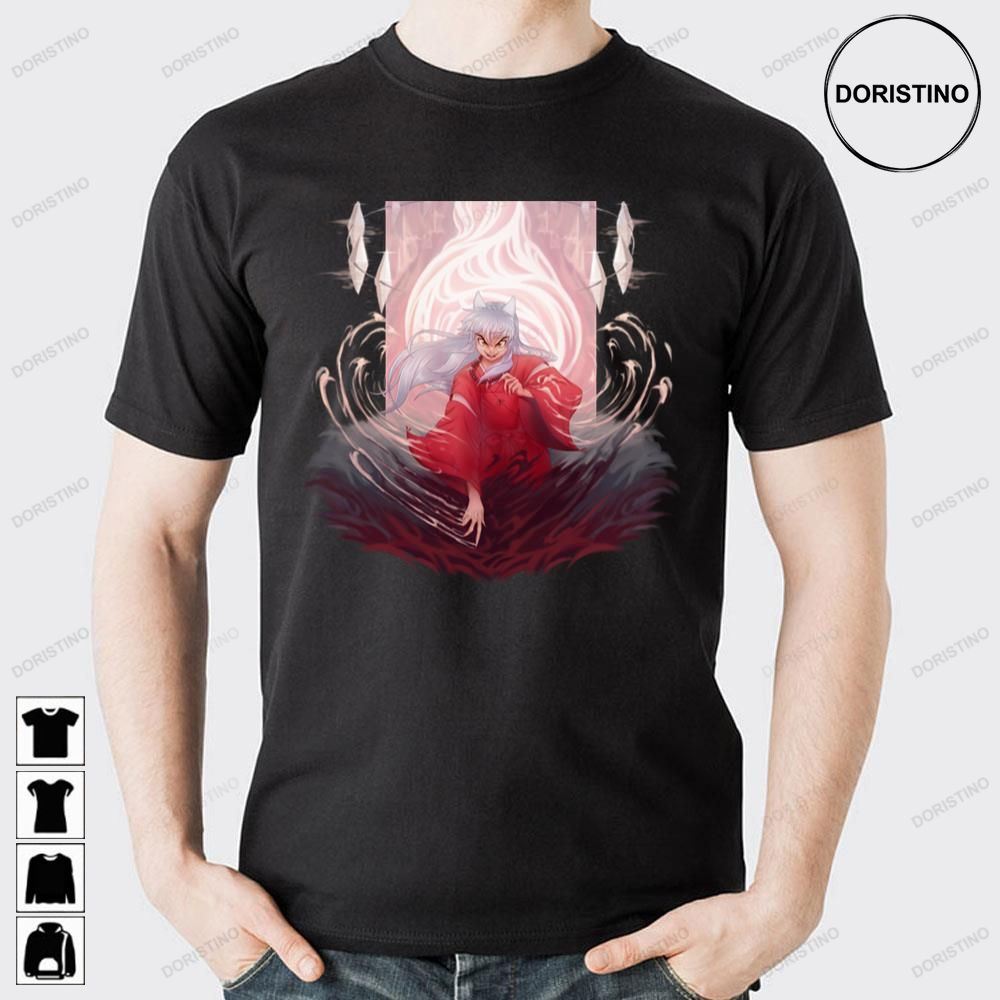 Red Black Art Inuyasha Anime Doristino Limited Edition T-shirts