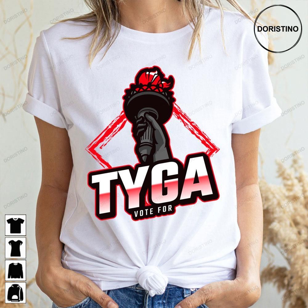 Red Elevated Vote For Tyga Doristino Awesome Shirts