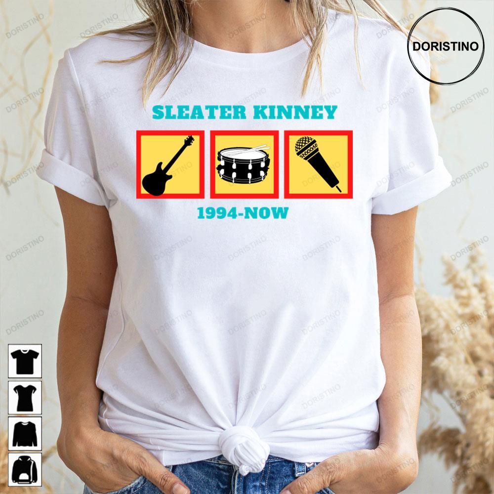 Retro Art Guitar Sleater Kinney Band Doristino Limited Edition T-shirts