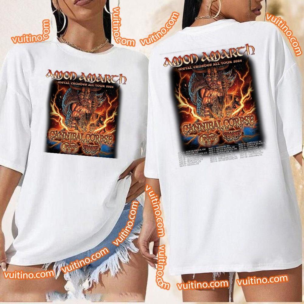 Art Cannibal Corpse Amonamarth Obituaryband Frozensoultx Double Sides Shirt