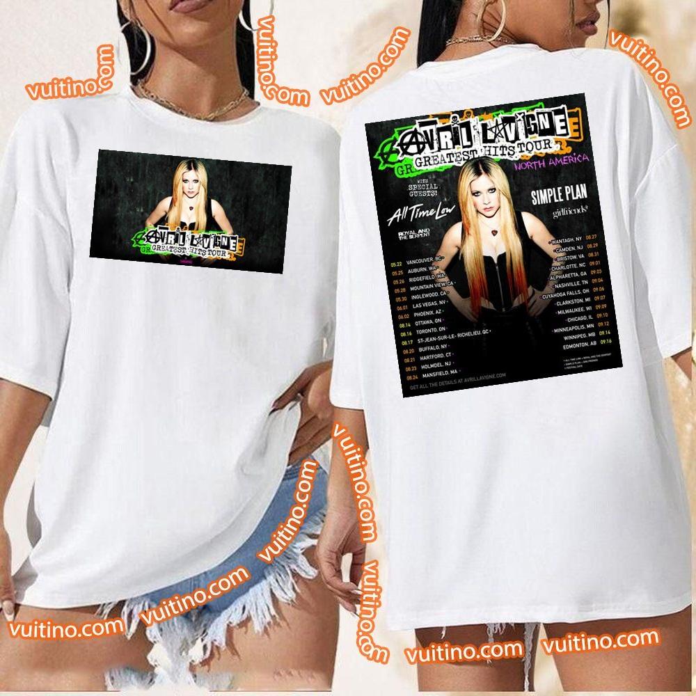 Avril Lavigne Greatest Hits 2024 Tour Double Sides Shirt