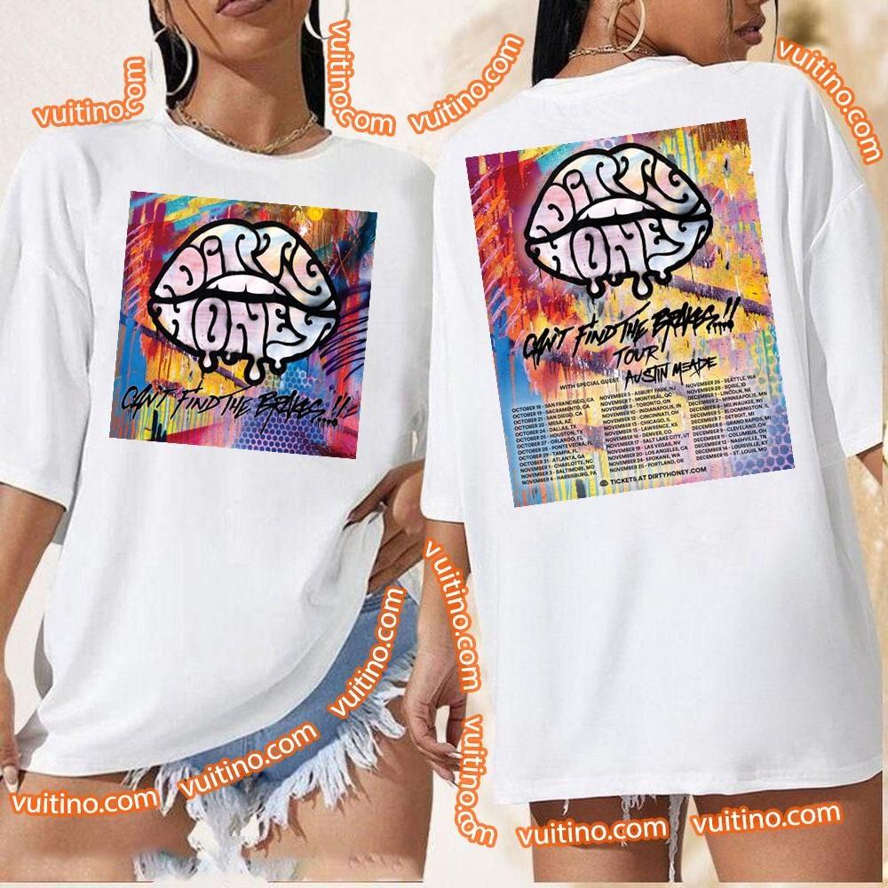 Dirty Honey Cant Find The Brakes 2023 Album Double Sides Shirt