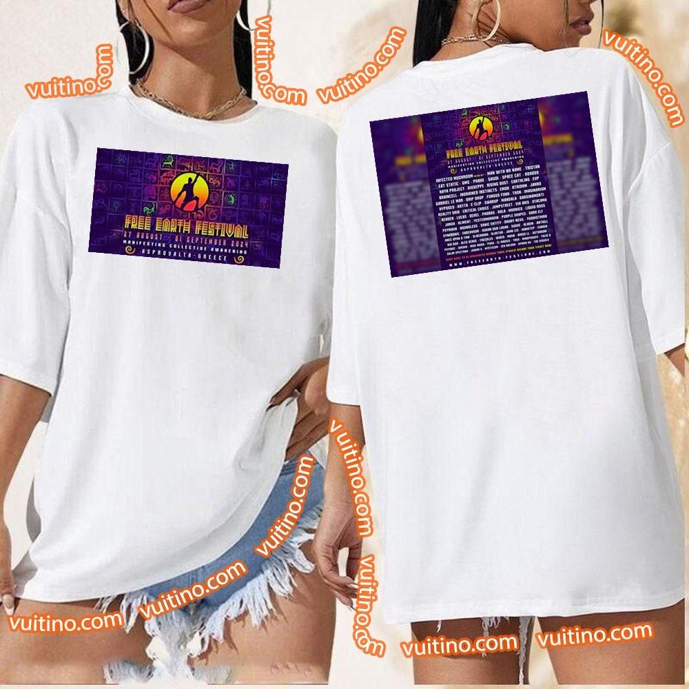 Free Earth Festival 2024 Double Sides Apparel