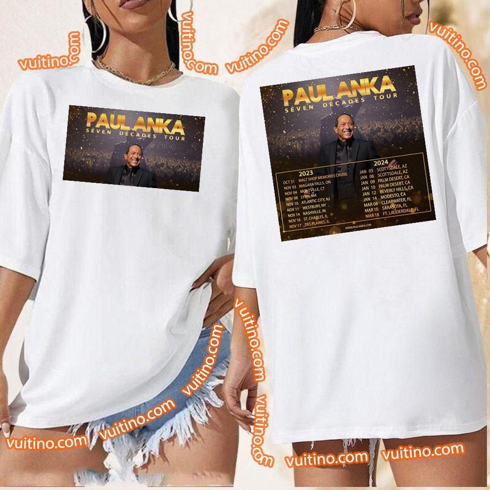 Paul Anka Tour 2023 2024 Double Sides Merch