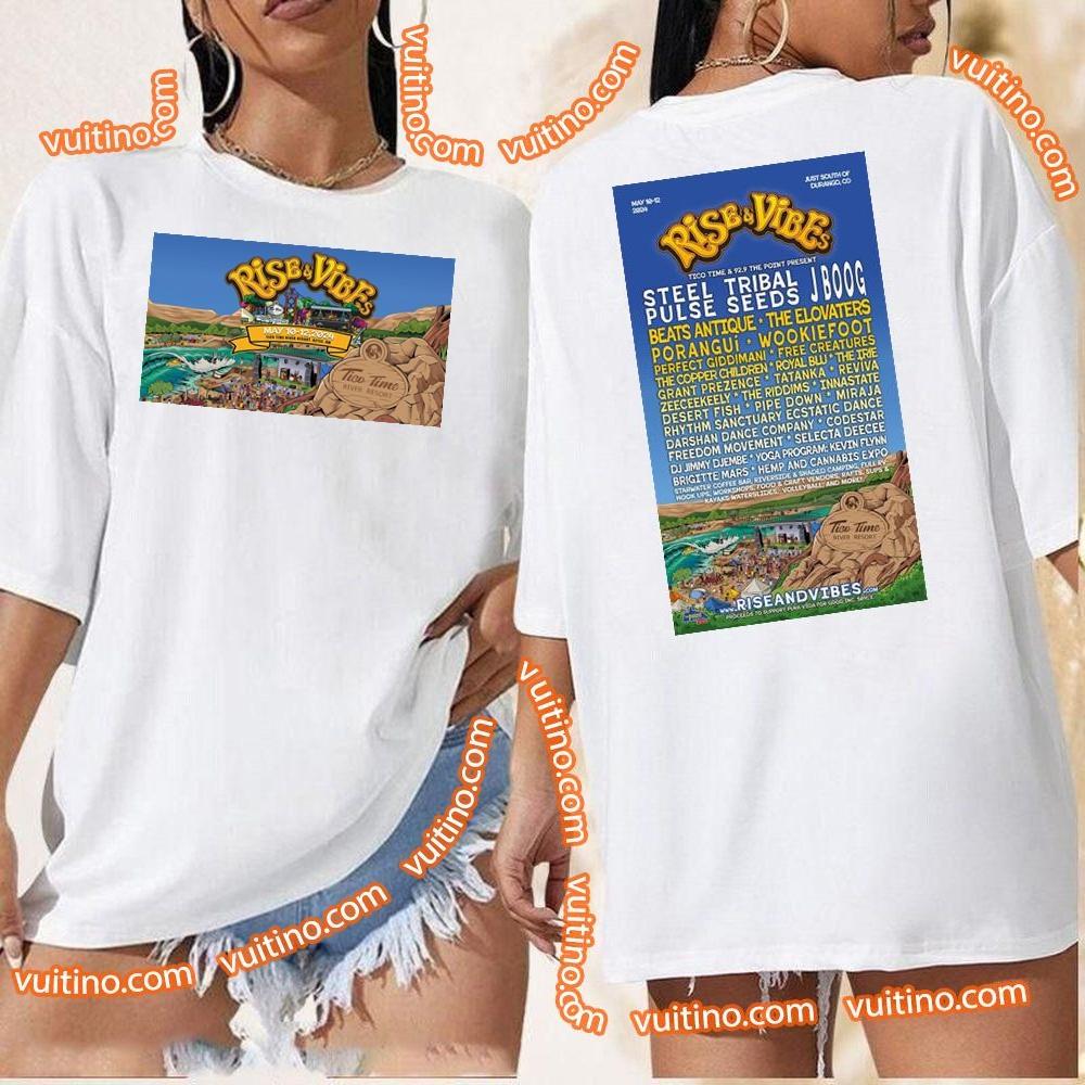 Rise And Vibes Music Festival 2024 Double Sides Shirt