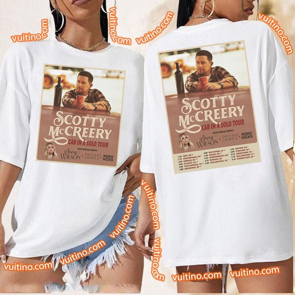 Scotty Mccreery 2024 Tour Dates Double Sides Shirt