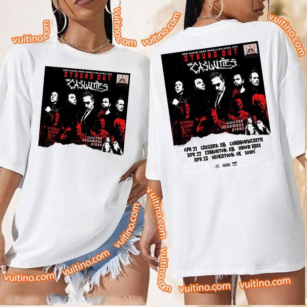 Strung Out And The Casualties The Venomous Pinks 2024 Double Sides Merch