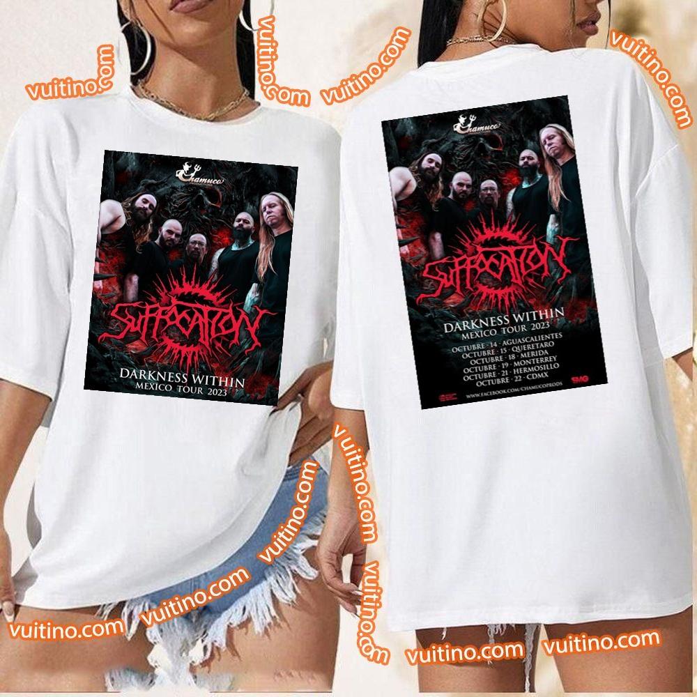 Suffocation Darkness Within Mexico Tour 2023 Double Sides Apparel
