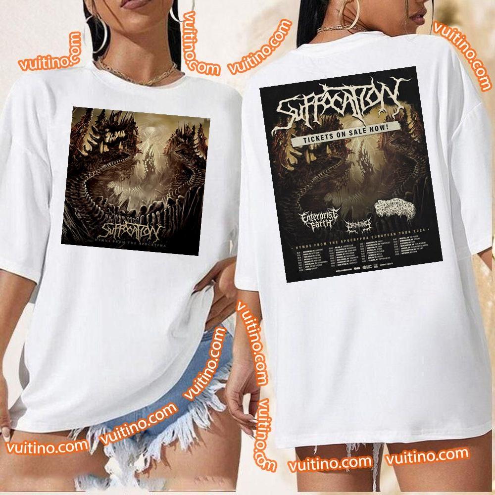 Suffocation Hymns From The Apocrypha Eu Tour Dates 2024 Double Sides Merch