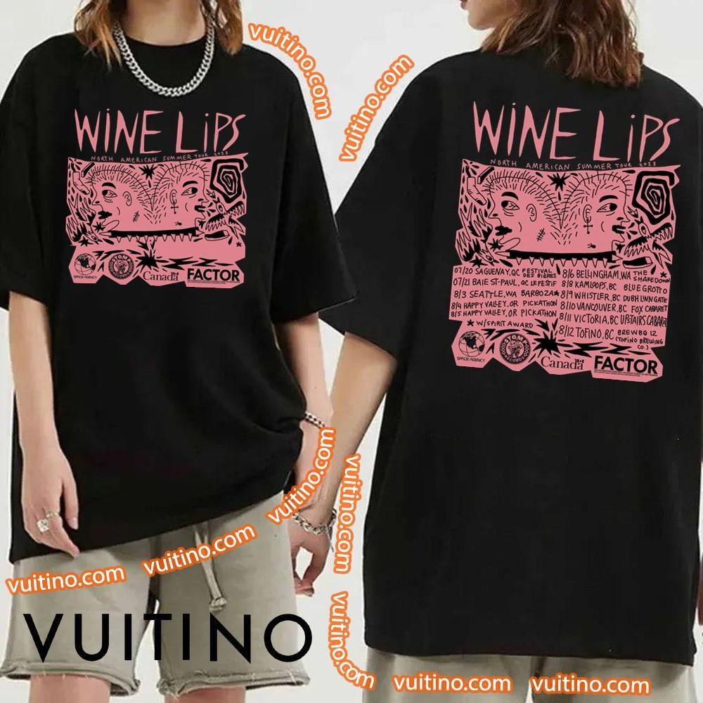 Wine Lips North Americasn Summer Tour 2023 Double Sides Shirt
