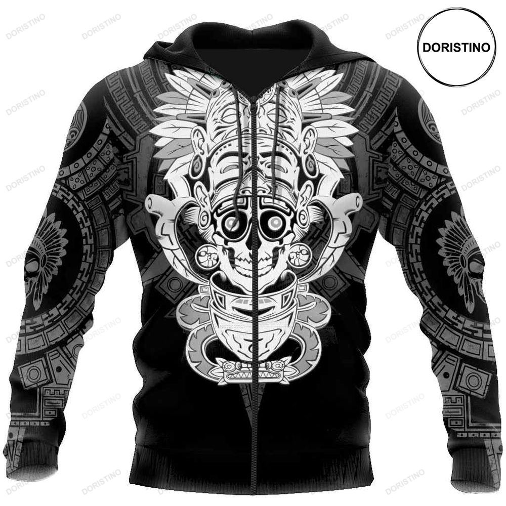 Style Aztec Maya Day Of The Dead Skull Art Limited Edition 3d Hoodie