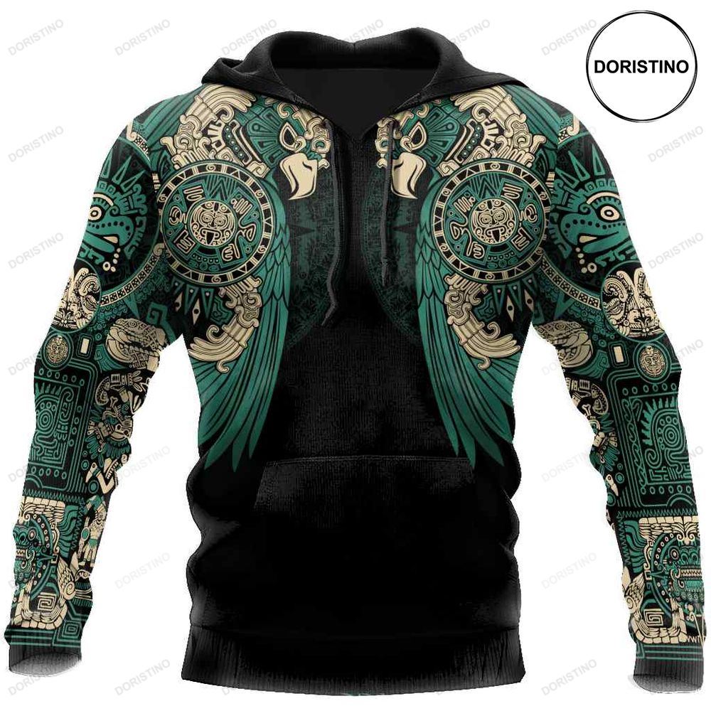 Style Mexico Aztec Eagle Warrior Sun Stone Awesome 3D Hoodie