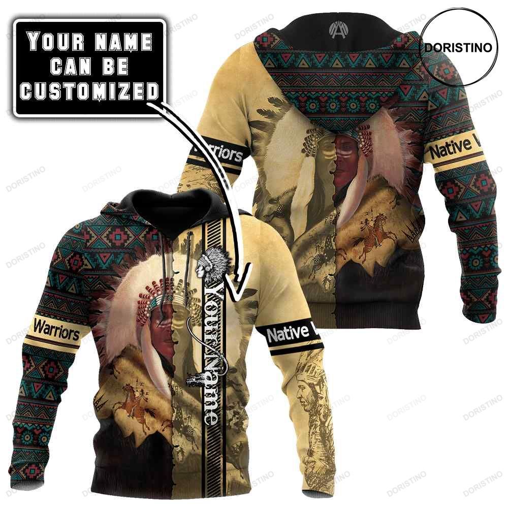 Style Our Native Warrior Native American Personalized Indigenous People Day Limited Edition 3d Hoodie