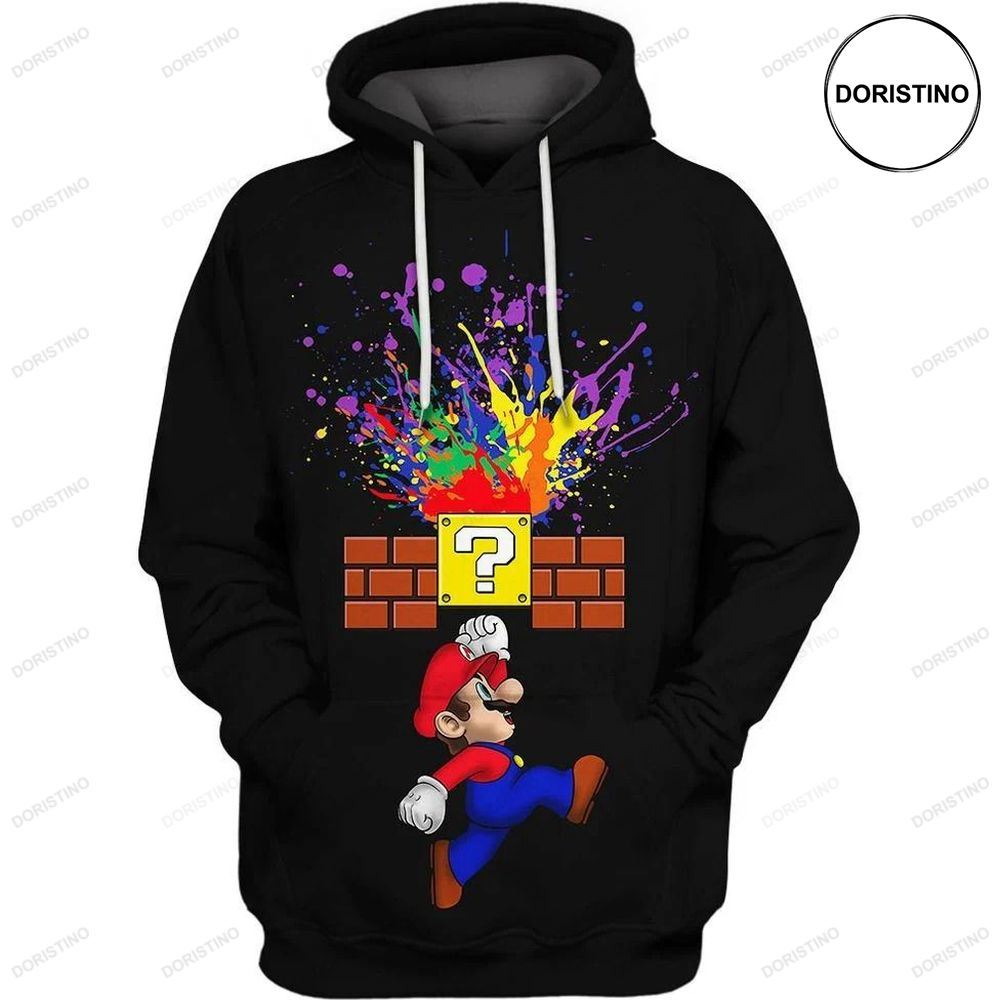 Super Paint Splatter Mario Awesome 3D Hoodie