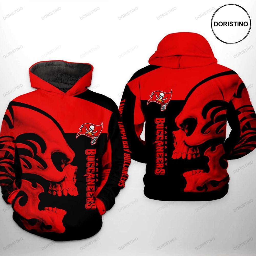 Tampa Bay Buccaneers Nfl Skull Limited Edition 3d Hoodie