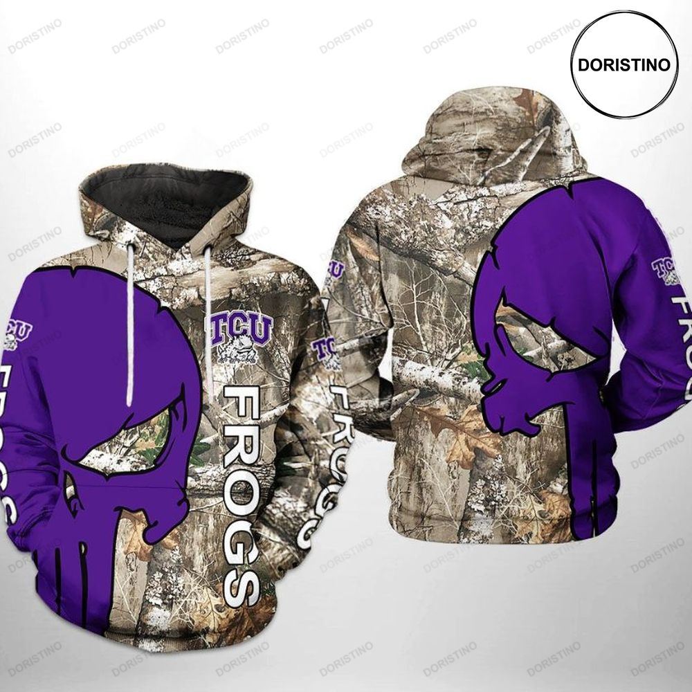 Tcu Horned Frogs Ncaa Camo Veteran Hunting Limited Edition 3d Hoodie