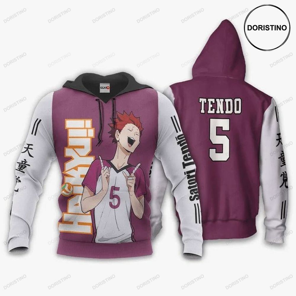 Tendo Shiratorizawa Satori Anime Manga Haikyuu Awesome 3D Hoodie