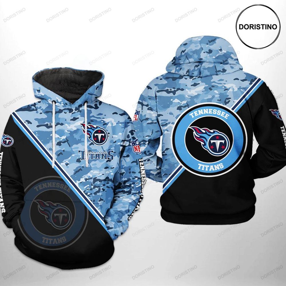 Tennessee Titans Nfl Camo Team Limited Edition 3d Hoodie