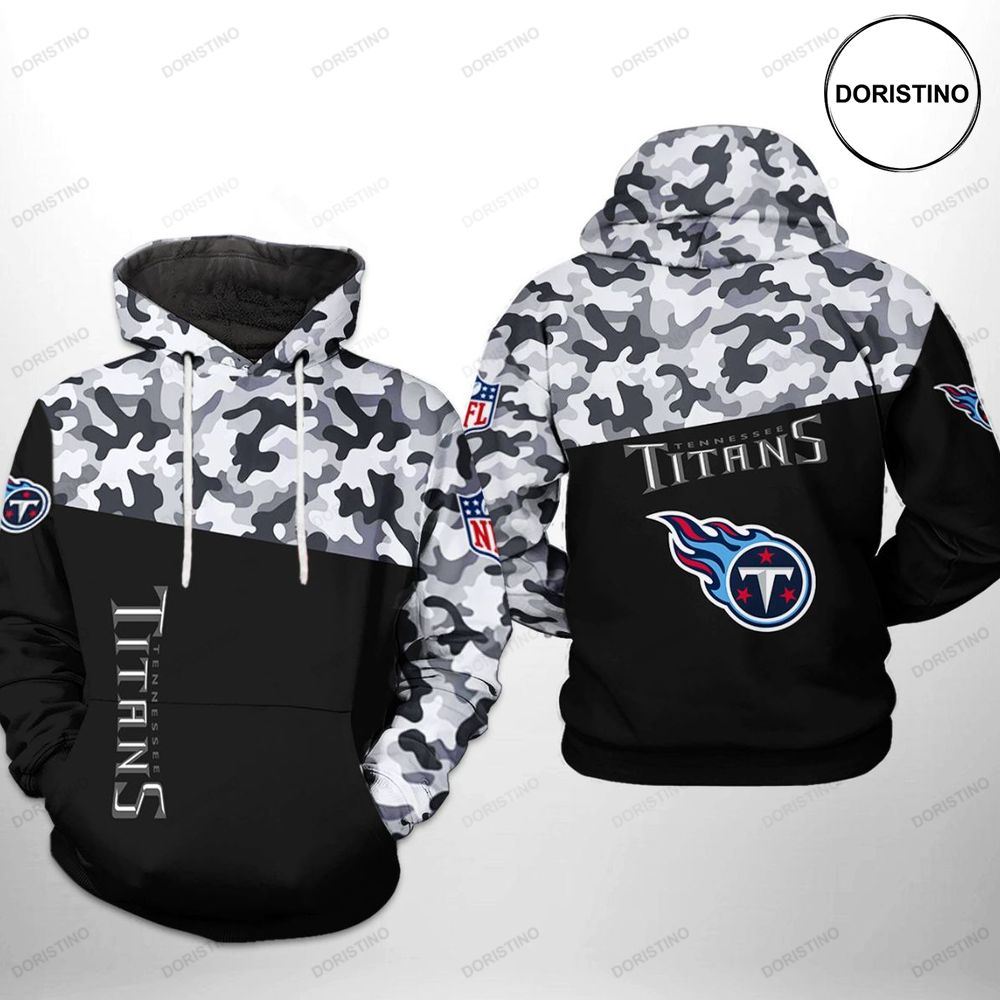 Tennessee Titans Nfl Camo Veteran Team All Over Print Hoodie