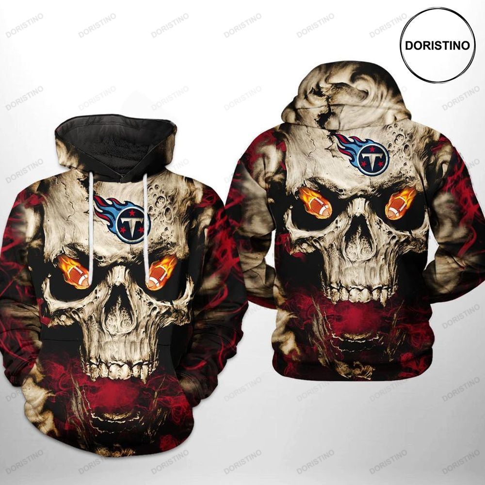 Tennessee Titans Nfl Skull Team Awesome 3D Hoodie