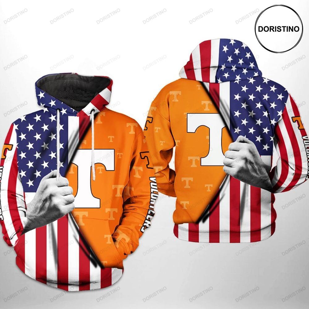 Tennessee Volunrs Ncaa Us Flag Limited Edition 3d Hoodie