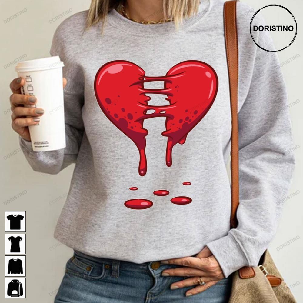 Dripping Broken Heart Halloween Valentines Funny Love Funny Halloween Awesome Shirts