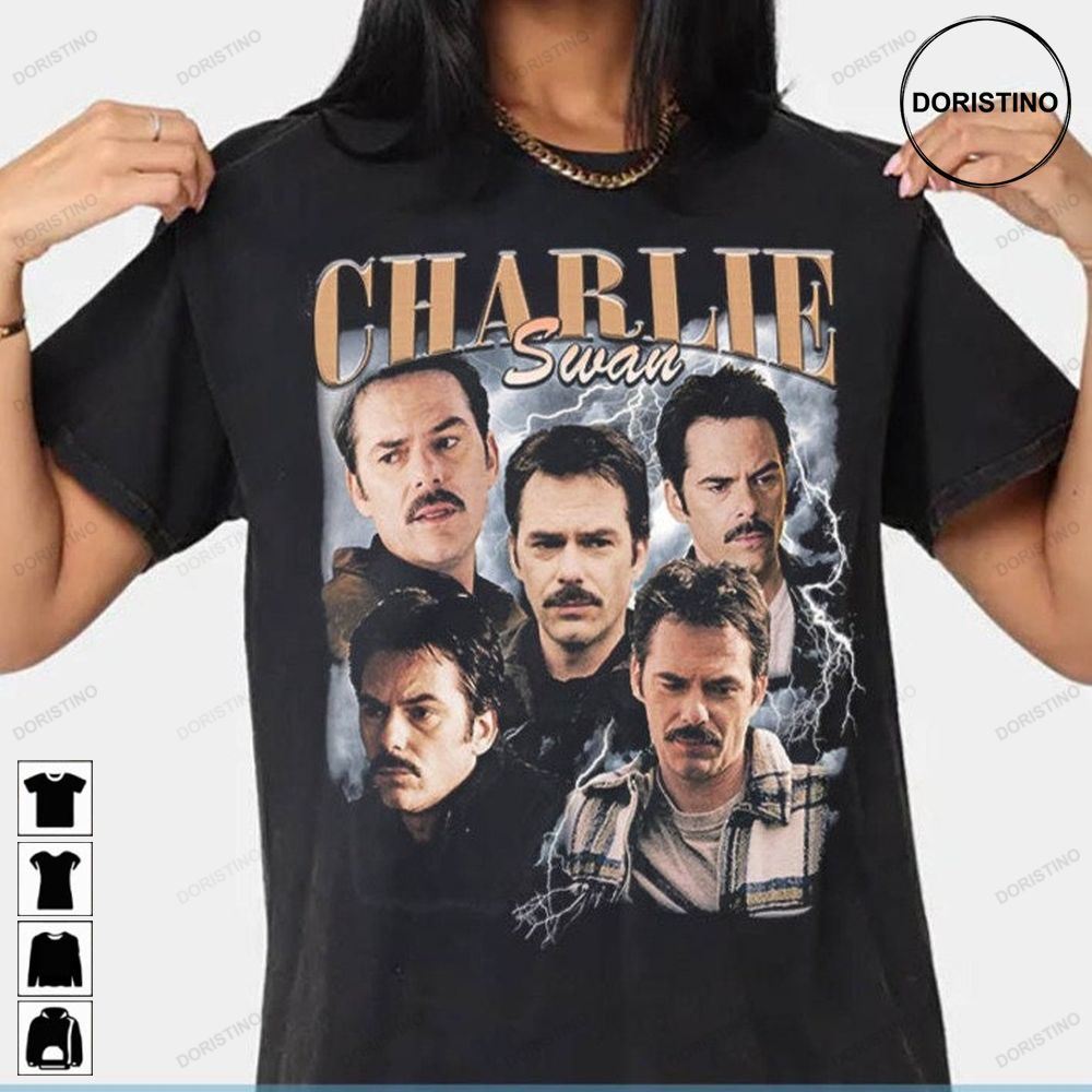 Charlie Swan Vintage 90s Billy Burke Fan Made Awesome Shirts