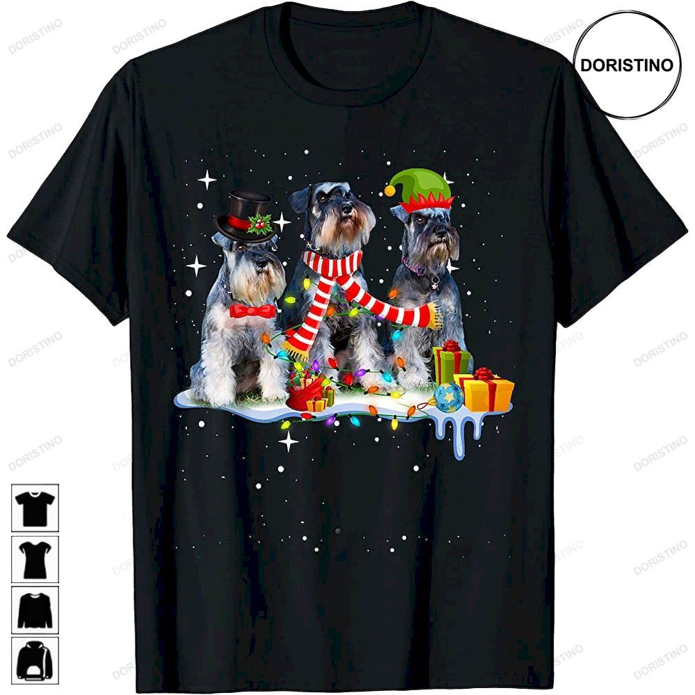 Cute Miniature Schnauzer Christmas Dog Limited Edition T-shirts