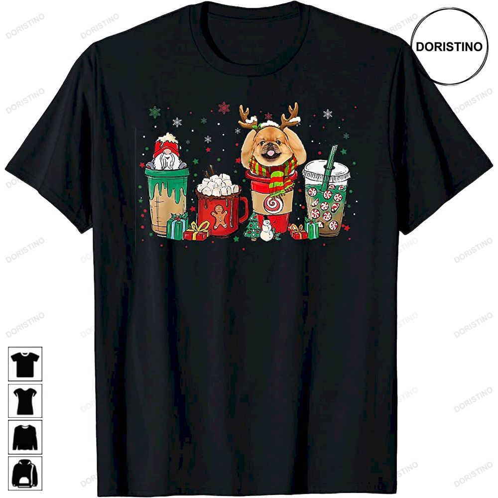 Cute Pekingese Dog Christmas Coffee Pajamas Xmas Awesome Shirts