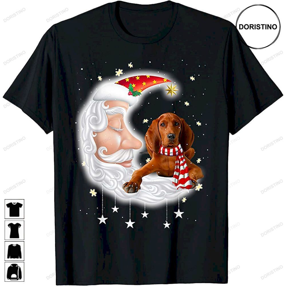 Cute Redbone Coonhound With Santa Hat Christmas Dog Lover Limited Edition T-shirts