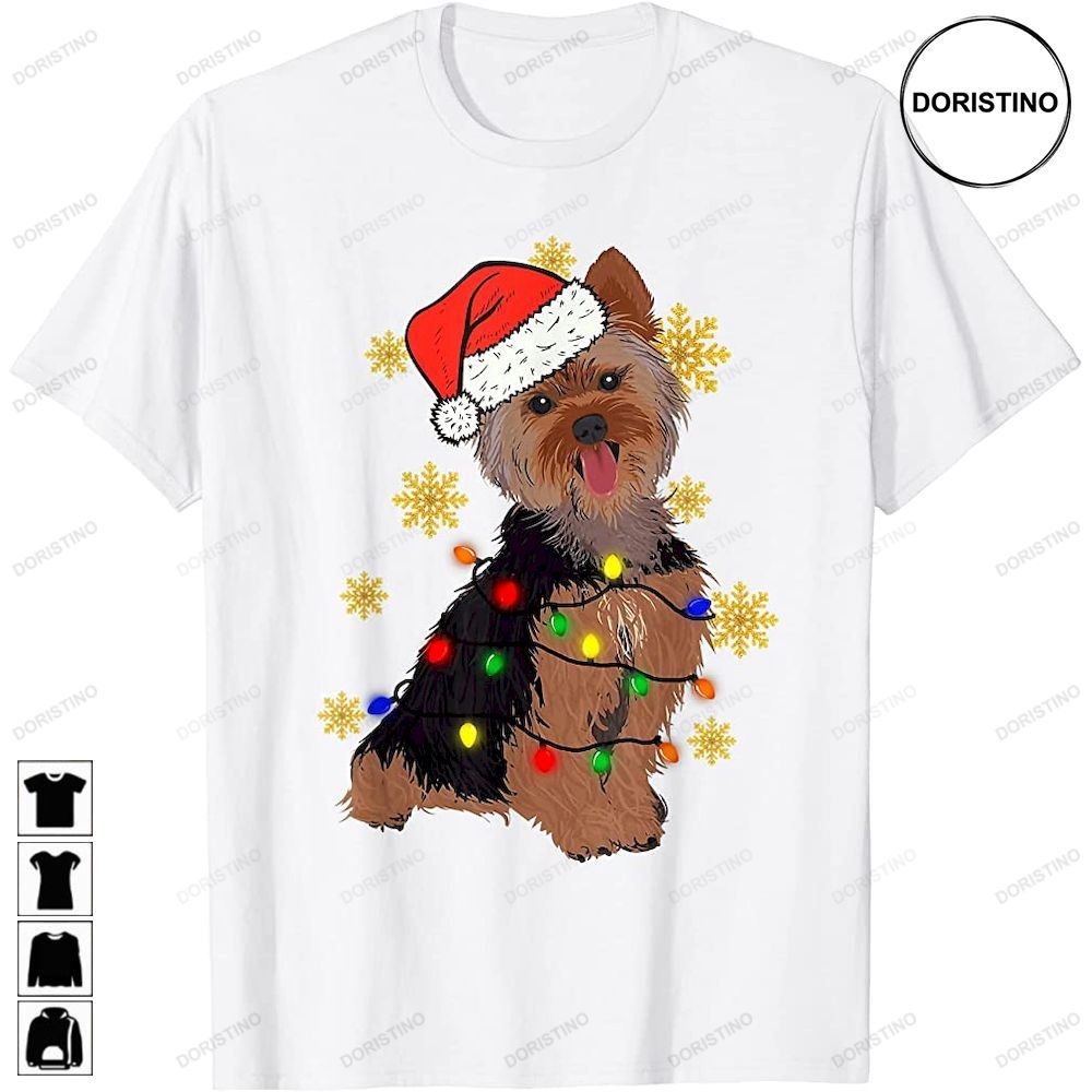 Cute Santa Yorkie Sweet Xmas Yorkie Cute Christmas Dog Awesome Shirts