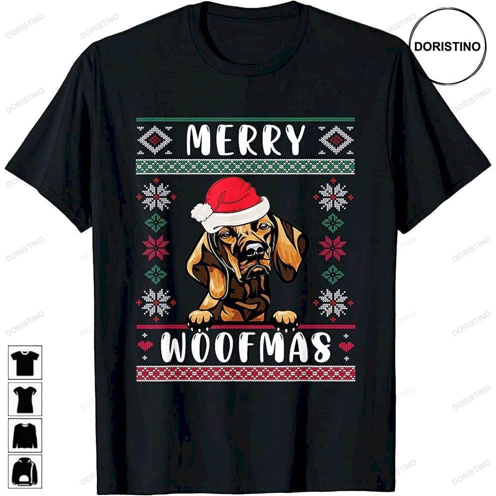Cute Vizsla Dog Santa Hat Ugly Christmas Trending Style