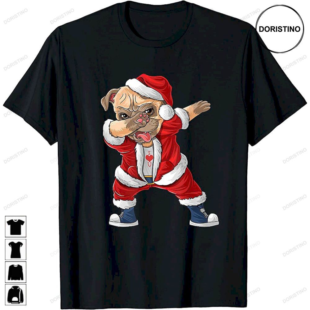 Dabbing Dog Bulldog Dab Dance Xmas Pajama Merry Christmas Awesome Shirts