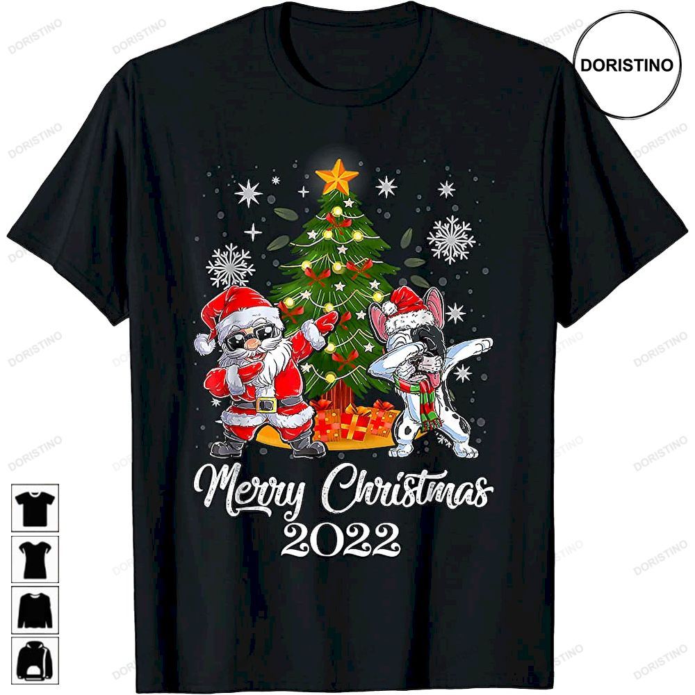 Dabbing French Bulldog Santa Christmas Gifts Trending Style