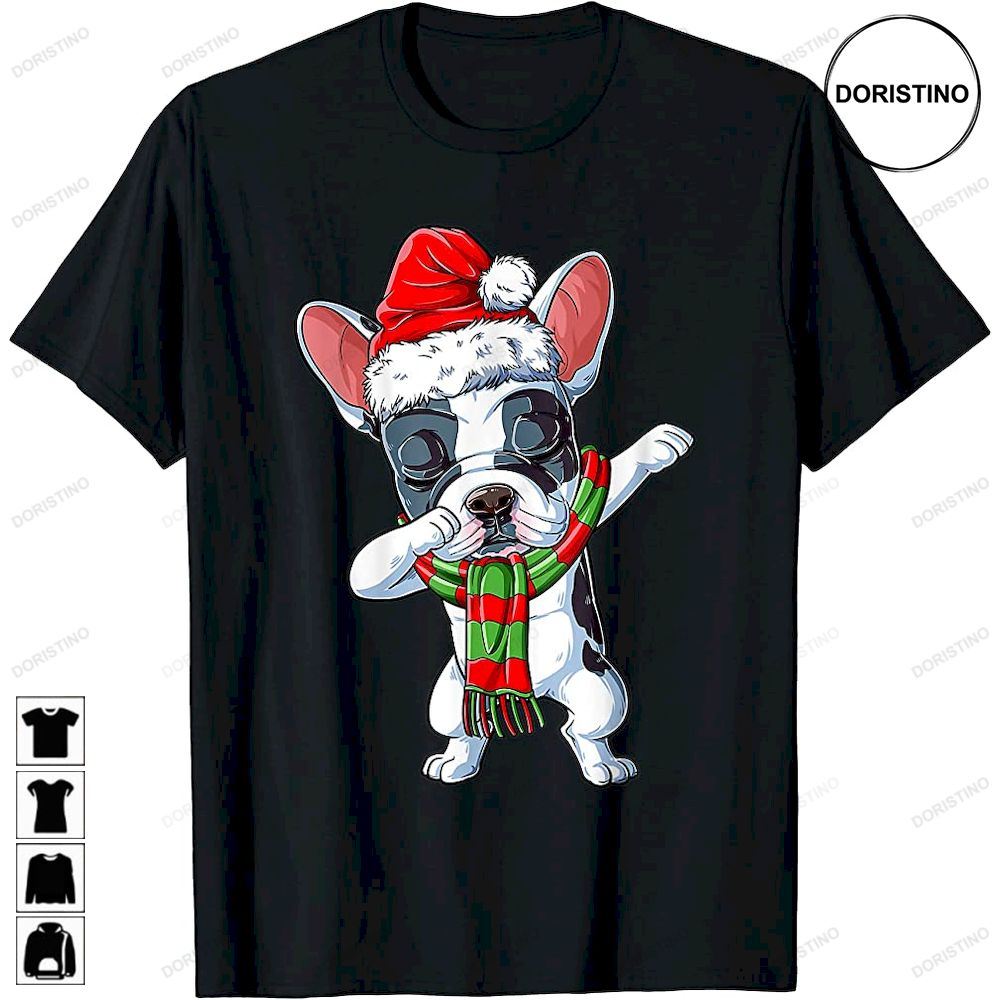 Dabbing French Bulldog Santa Christmas Xmas Limited Edition T-shirts