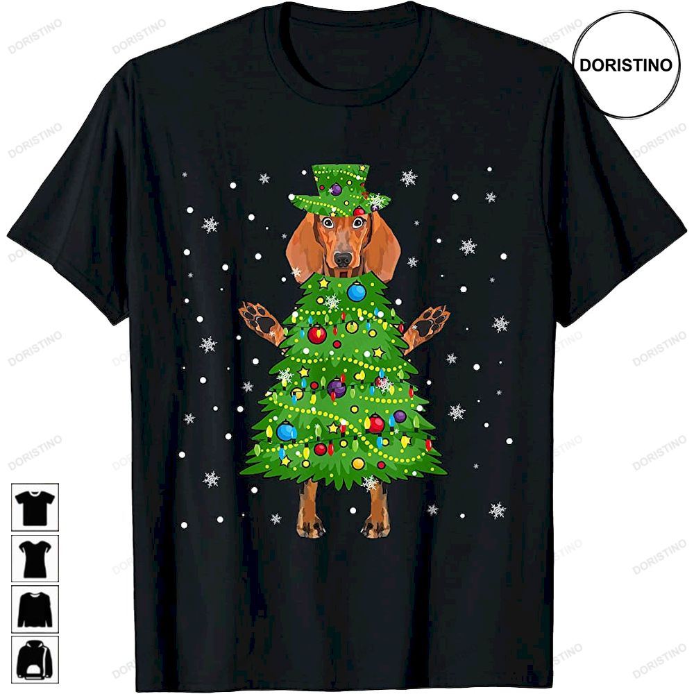 Dachshund As Christmas Tree Costume Cute Dog Owner Lover Limited Edition T-shirts