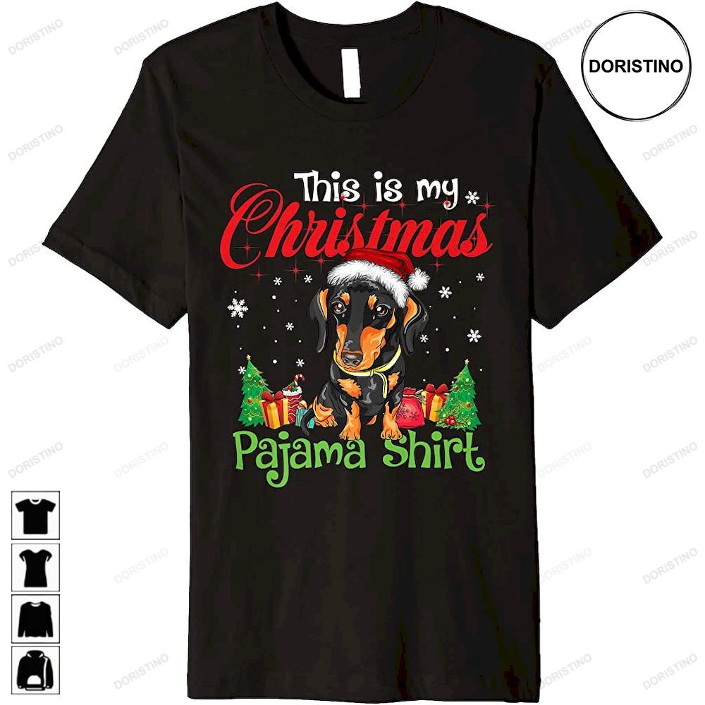 Dachshund Christmas Pajama Funny Dog Lover Xmas Limited Edition T-shirts
