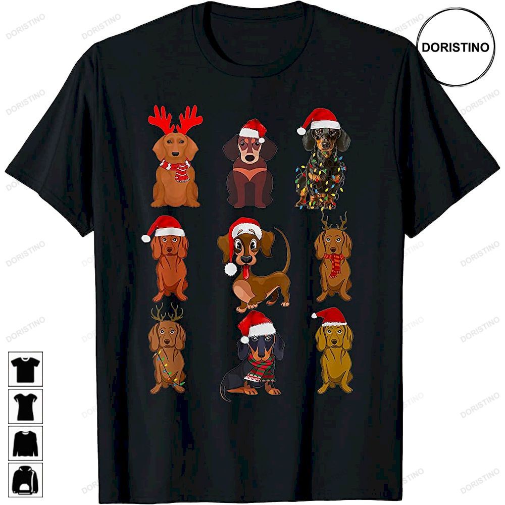 Dachshund Christmas Santa Reindeer Dachshund Dog Lover Xmas Limited Edition T-shirts