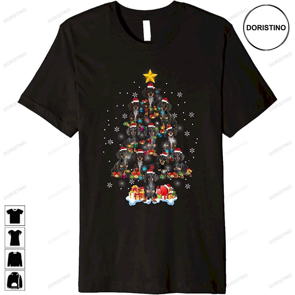 Dachshund Christmas Tree Dog Santa Xmas Boys Dogmas Awesome Shirts