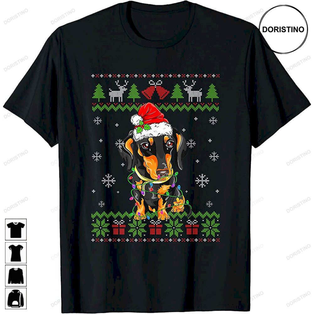 Dachshund Christmas Ugly Dog Lover Limited Edition T-shirts