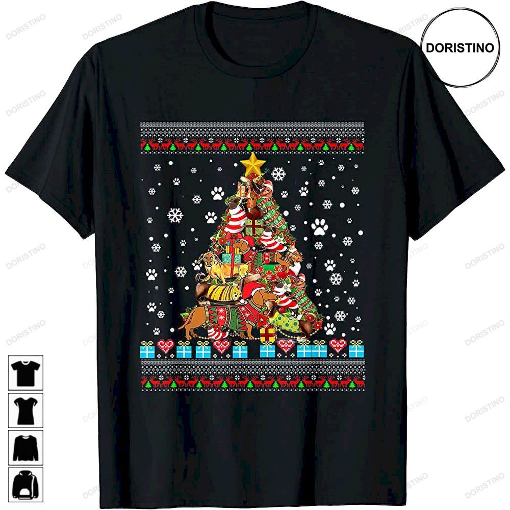 Dachshunds Dog Christmas Lights Ugly Christmas Limited Edition T-shirts