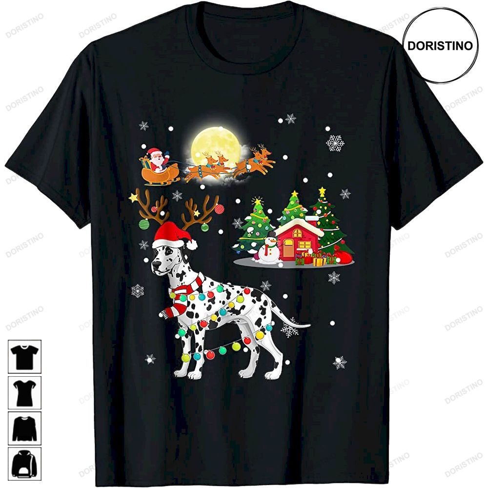 Dalmatian Dog Light Christmas Reindeer Tree Xmas Limited Edition T-shirts
