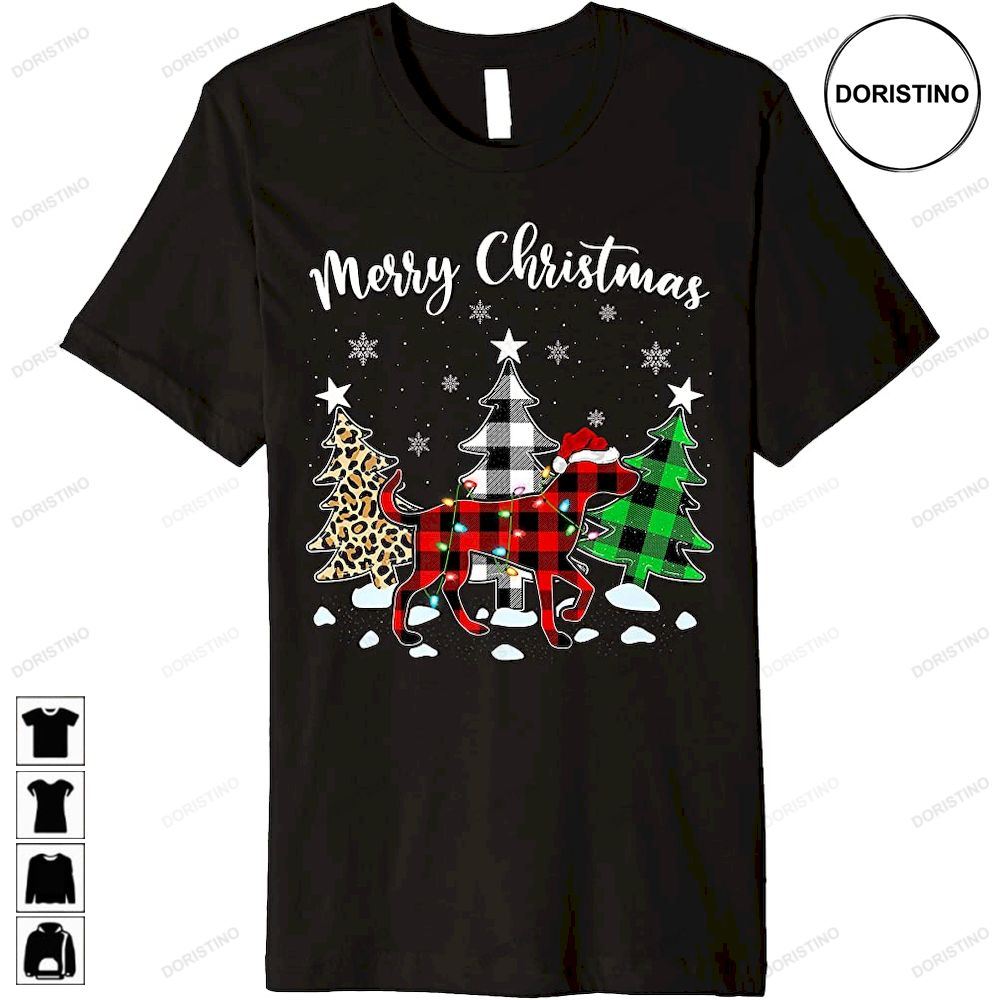 Dalmatian Dog Xmas Lighting Red Plaid Dalmatian Christmas Awesome Shirts