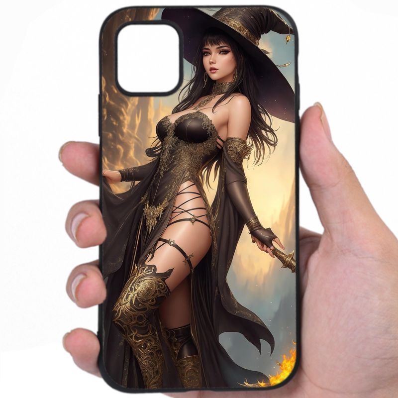 Witches Tempting Gaze Sexy Anime Fine Art Phone Case