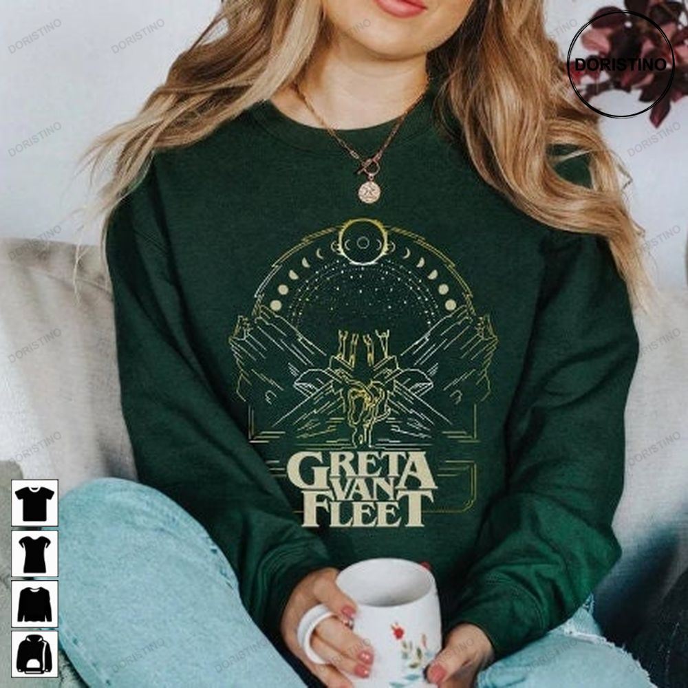 Greta Van Fleet Sweathirt Greta Van Fleet 2023 Tour Concert Dates Valentines Day Gift For Boyfriend Gvf Tour Trending Style