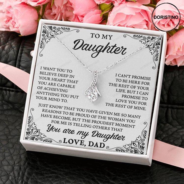 Gift For Daughter Alluring Beauty Necklace With Love Letter Card Doristino Awesome Necklace