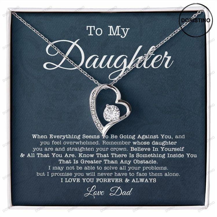 Gift For Daughter From Dad Daughter Father Necklace Meaningful Gift Card For Daughter Mother's Day Gift Necklace Gift For Girl's Women Doristino Limited Edition Necklace