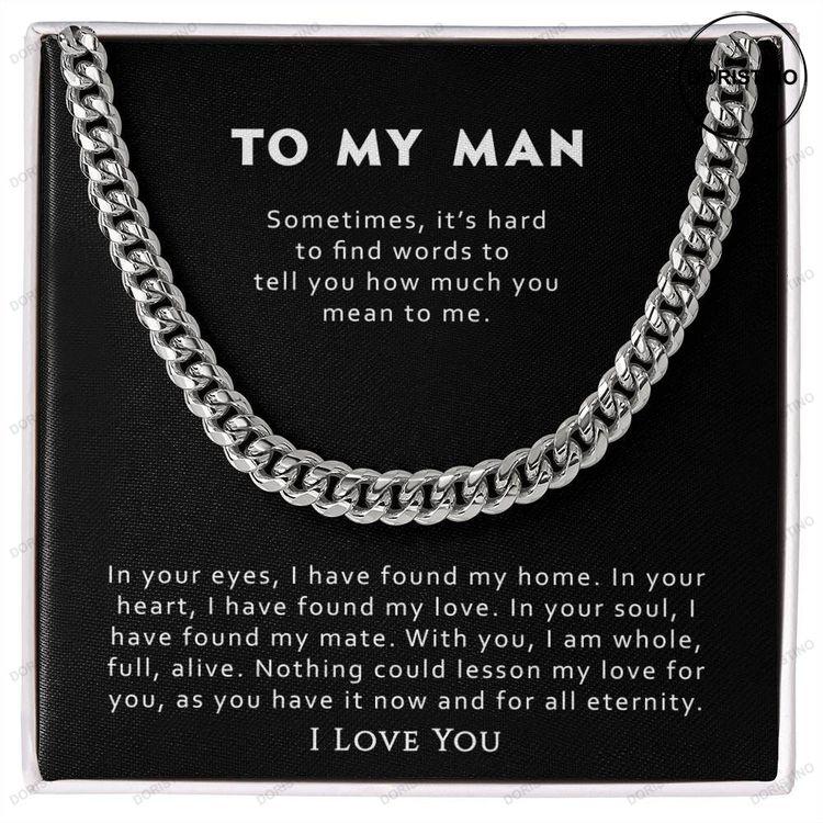 Gift For Man Necklace With Card Anniversary Gift Box For Man Doristino Limited Edition Necklace