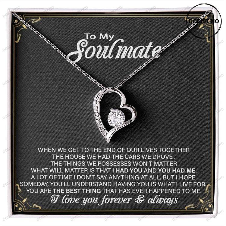 Gift For Soulmate Gift For Girlfriend Gift For Wife Anniversary Meaningful Card Gift Personalised White Gold Necklace Doristino Trending Necklace